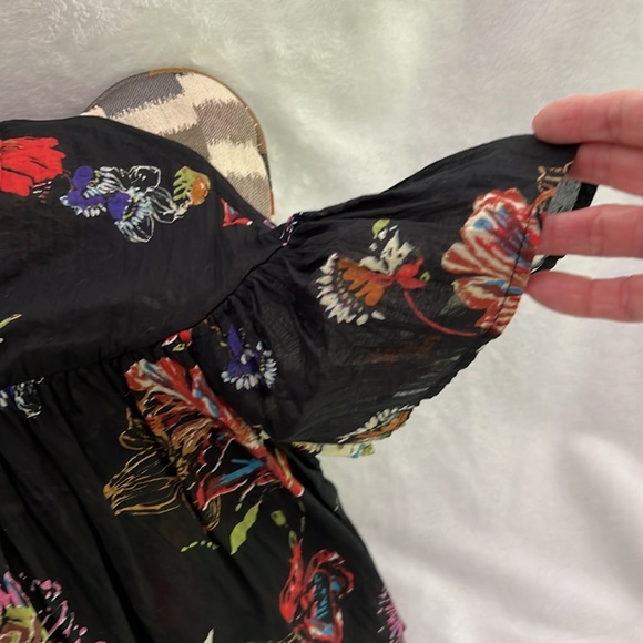 Free people black with multi colored - Picture 3 of 4